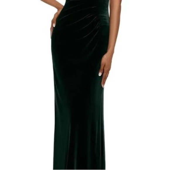 NWT! BETSY & ADAM Black Velvet Sleeveless Full-Length Evening Sheath Dress 🍭 - Picture 4 of 7